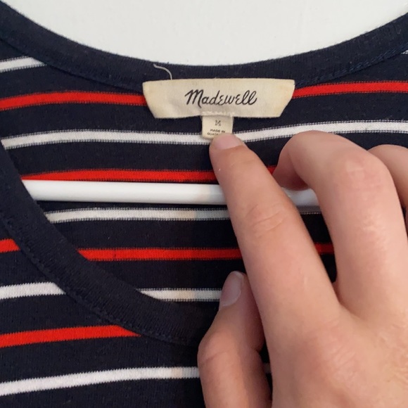 Madewell Red, White, and Blue Striped Dress! - Picture 3 of 4